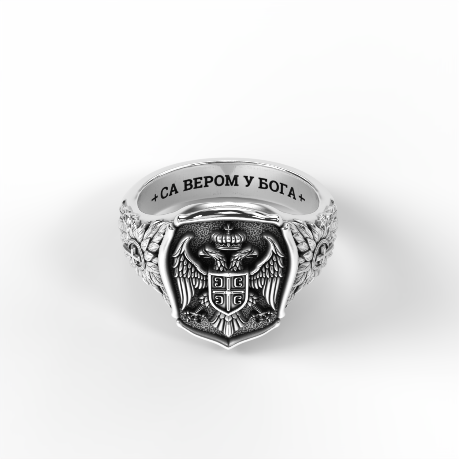 The Serbian Eagle Ring | Sterling Silver Signet | Howlet