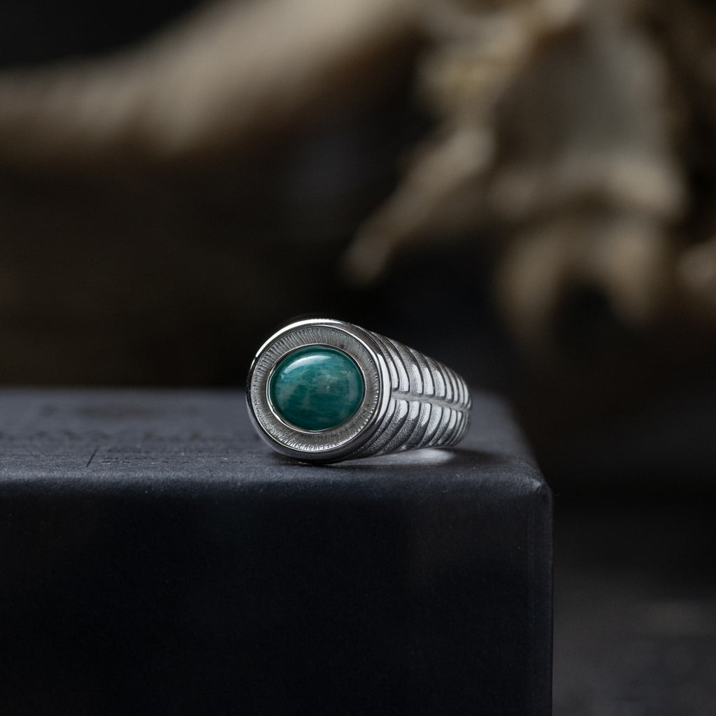 Ribbed Amazonite Signet - Howlet