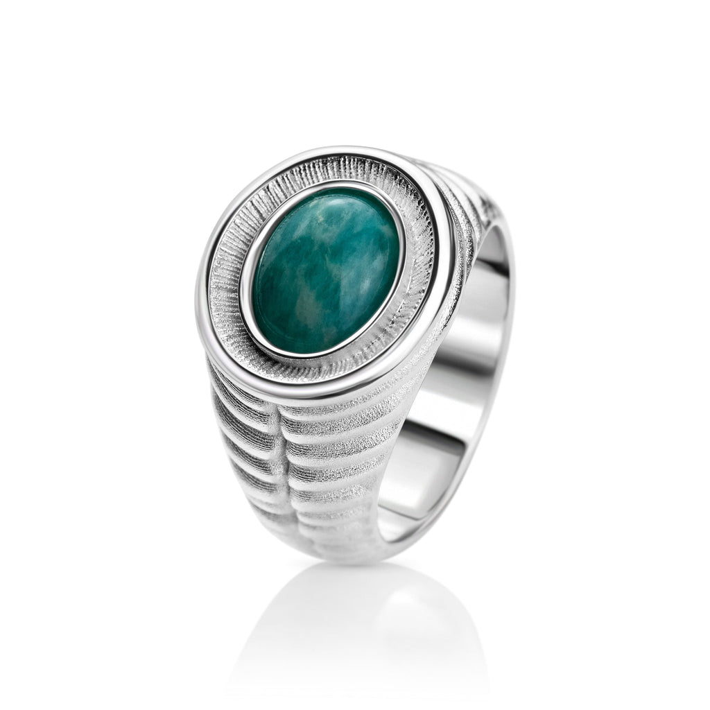 Ribbed Amazonite Signet - Howlet