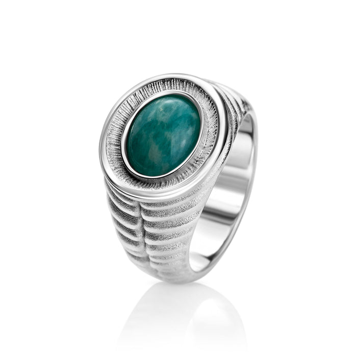 Ribbed Amazonite Signet - Howlet