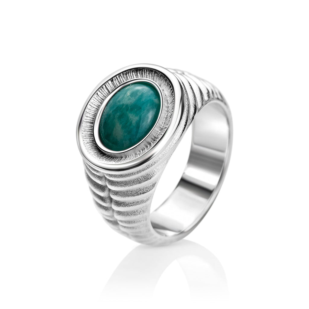 Ribbed Amazonite Signet - Howlet