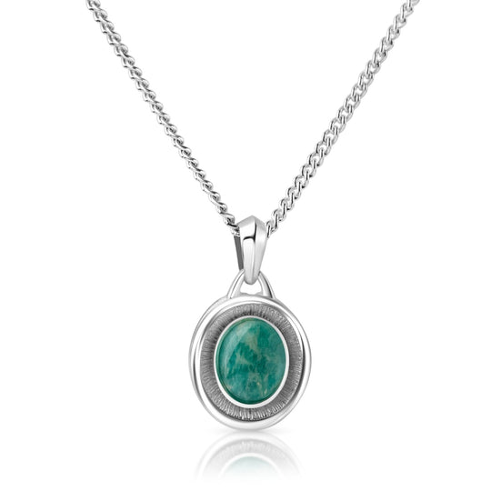 The Ribbed Amazonite Pendant Default Category