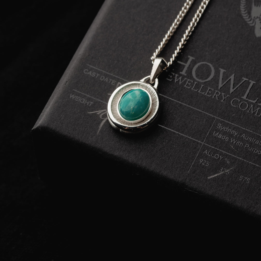 The Ribbed Amazonite Pendant Default Category