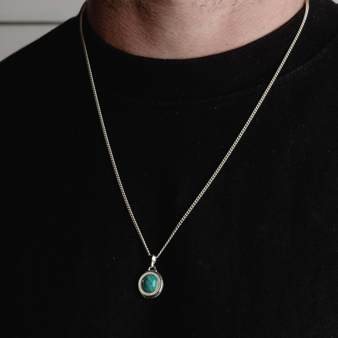 The Ribbed Amazonite Pendant Default Category