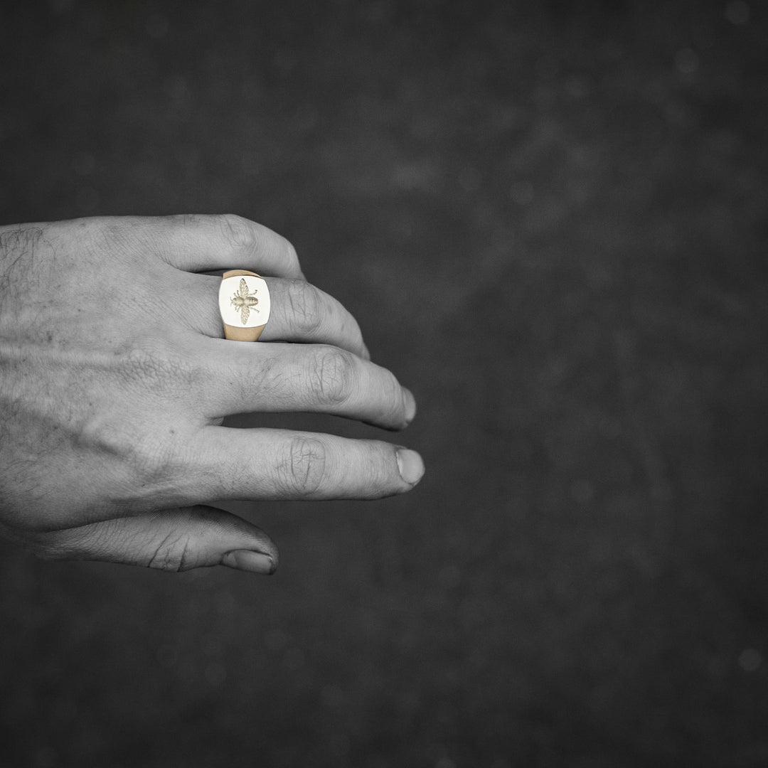 The Gold Bee Signet All Rings