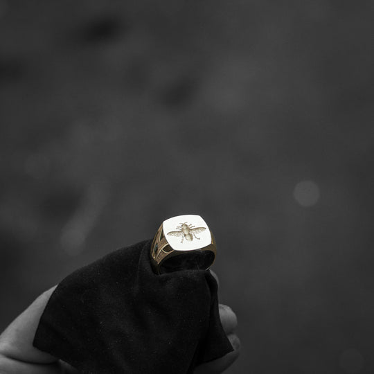 The Gold Bee Signet All Rings