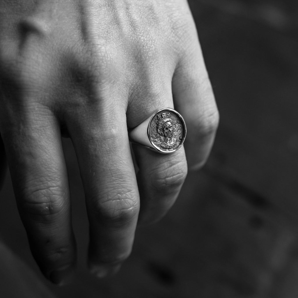 Nick Potts x CHD Coin Silver Ring - Crooked Howlet Designs