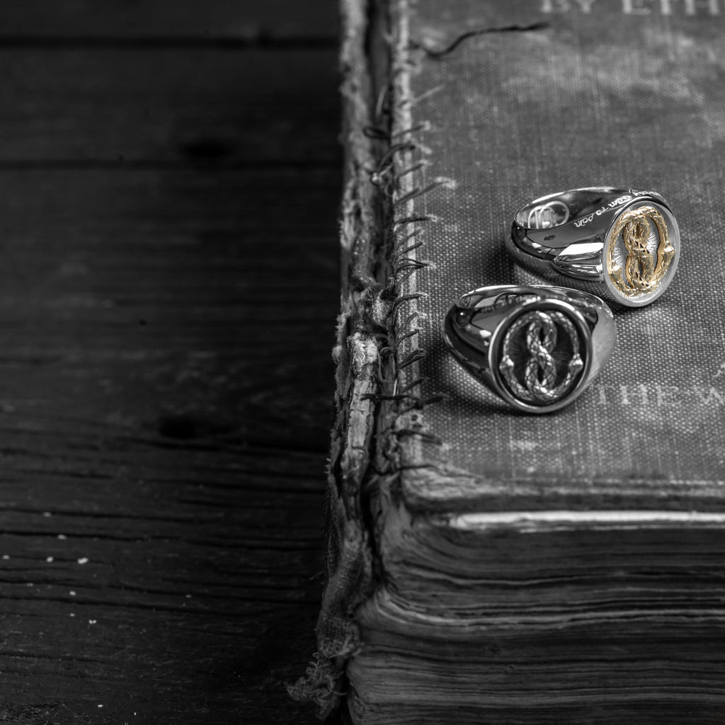 The Gold Ouroboros Ring - Crooked Howlet Designs