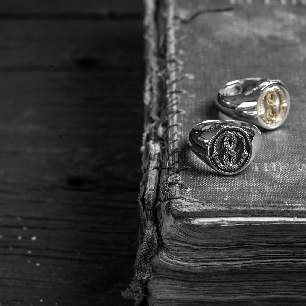 The Silver Ouroboros Ring - Crooked Howlet Designs