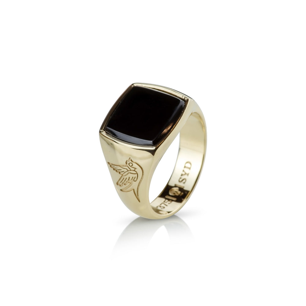 THE SWALLOW CUSHION GOLD ONYX All Rings